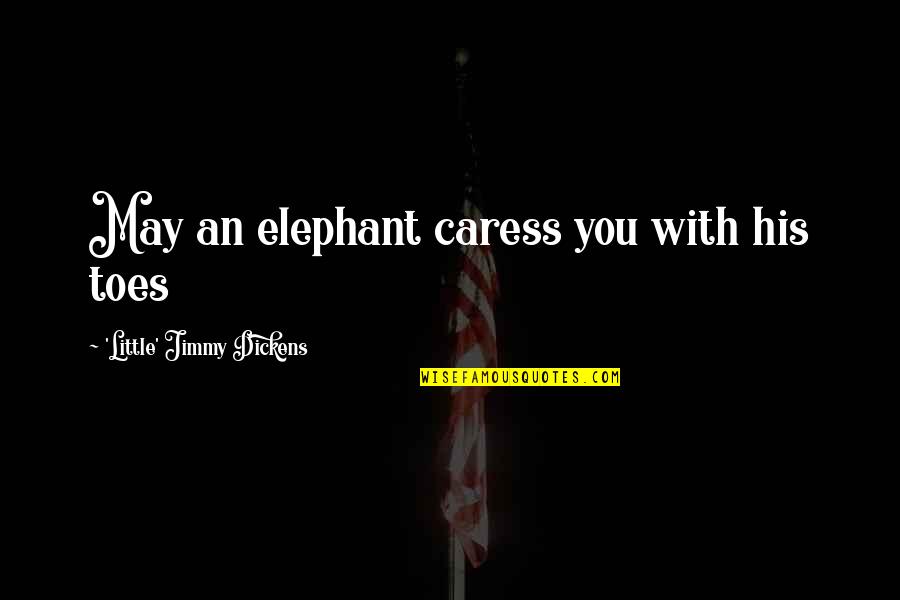 Little Toes Quotes By 'Little' Jimmy Dickens: May an elephant caress you with his toes