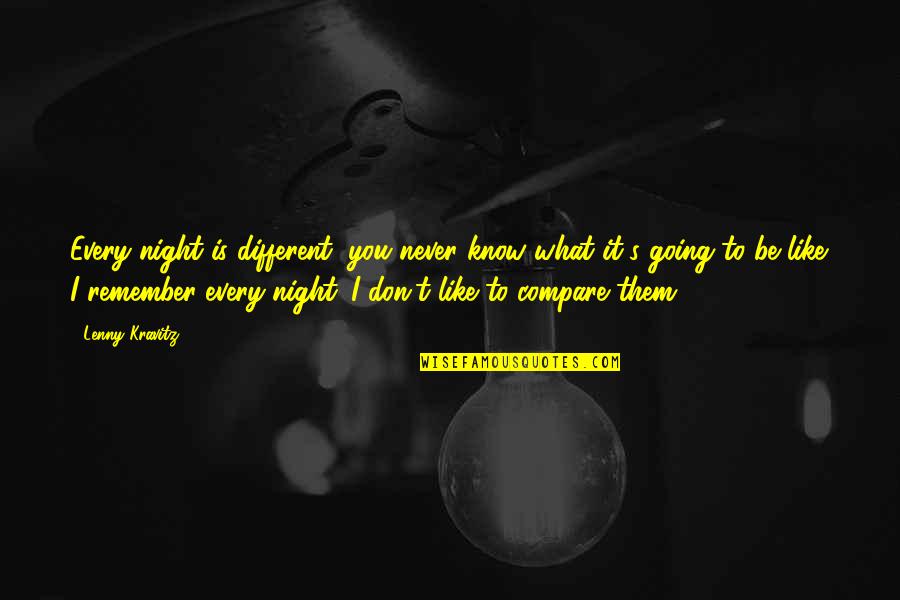 Liturgists Patreon Quotes By Lenny Kravitz: Every night is different, you never know what Liturgists Patreon Quotes By Lenny Kravitz: Every night is different, you never know what