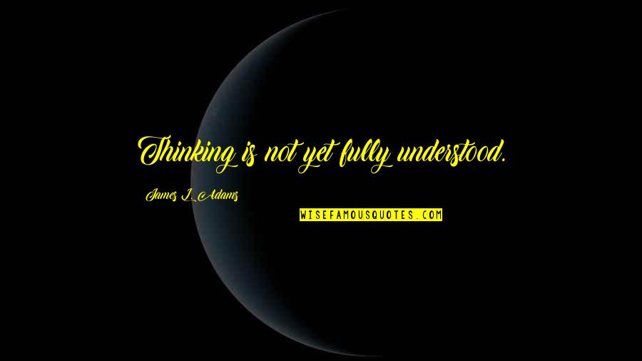 Litwa Quotes By James L. Adams: Thinking is not yet fully understood.