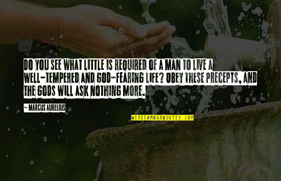 Live A Little More Quotes By Marcus Aurelius: Do you see what little is required of