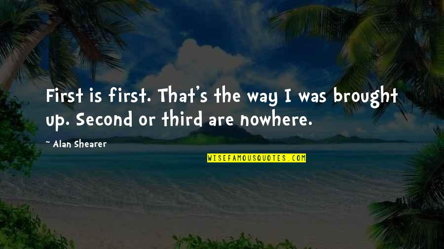 Live And Let Live Type Quotes By Alan Shearer: First is first. That's the way I was