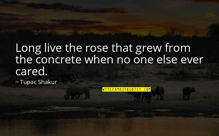 Live For You And No One Else Quotes By Tupac Shakur: Long live the rose that grew from the