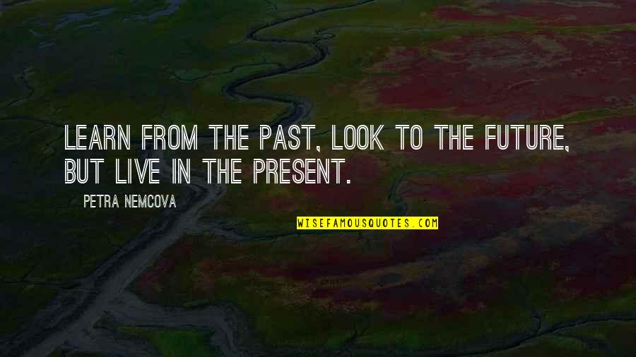 Live Future Quotes By Petra Nemcova: Learn from the past, look to the future,