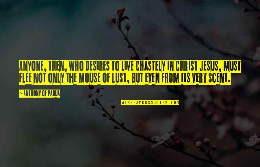 Live In Christ Quotes By Anthony Of Padua: Anyone, then, who desires to live chastely in