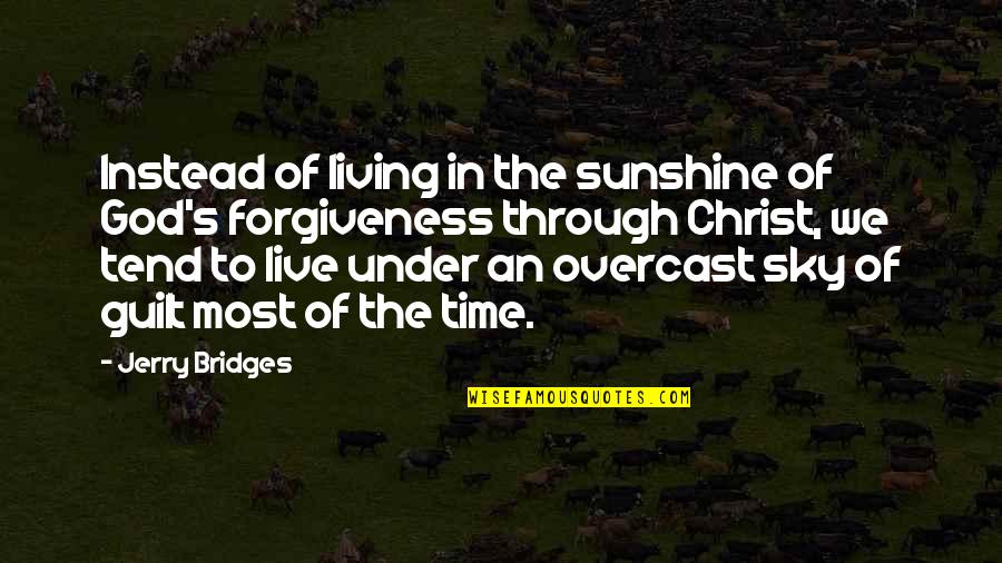 Live In Christ Quotes By Jerry Bridges: Instead of living in the sunshine of God's