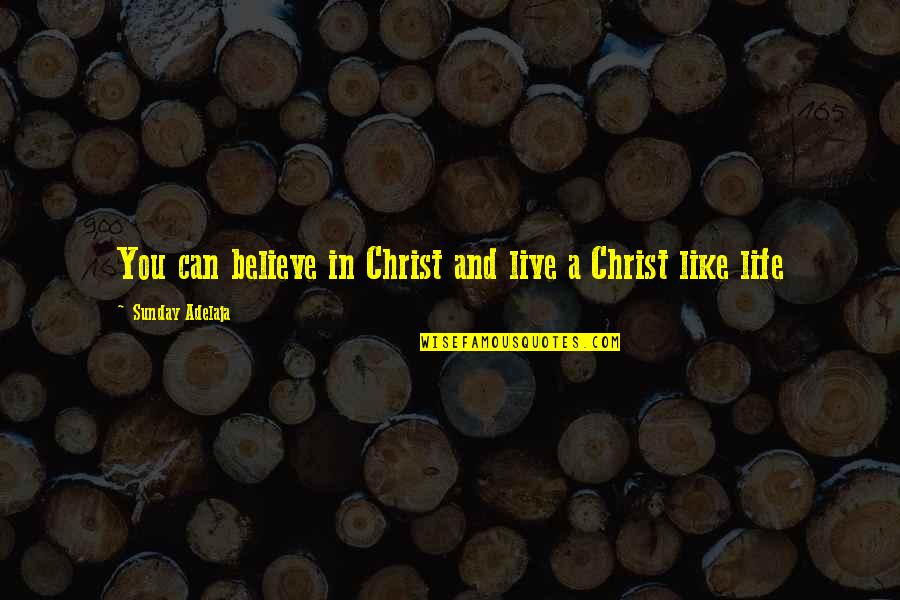 Live In Christ Quotes By Sunday Adelaja: You can believe in Christ and live a