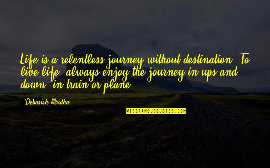 Live In Happiness Quotes By Debasish Mridha: Life is a relentless journey without destination. To