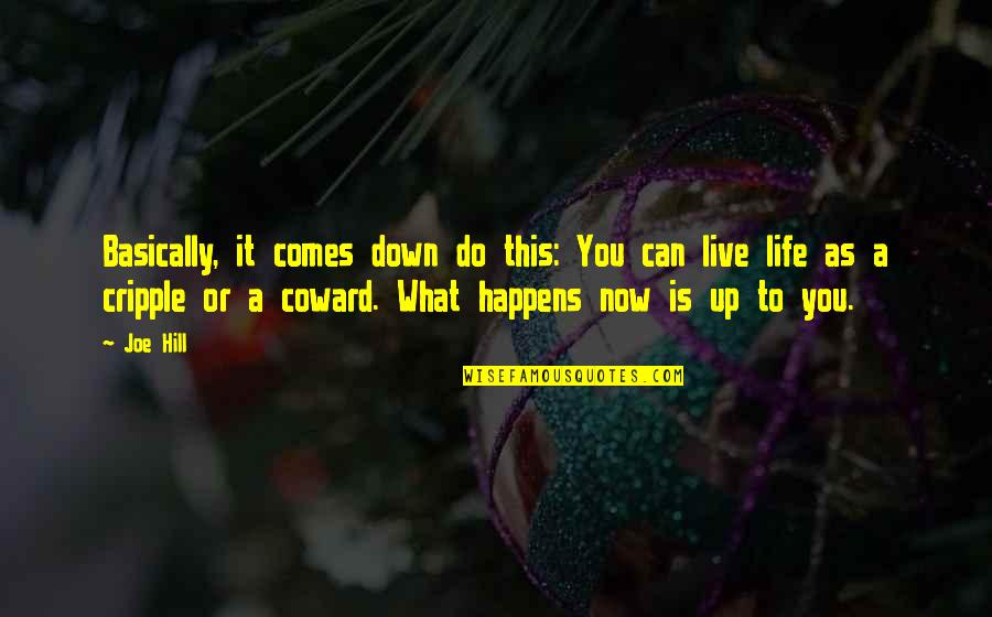 Live It Now Quotes By Joe Hill: Basically, it comes down do this: You can