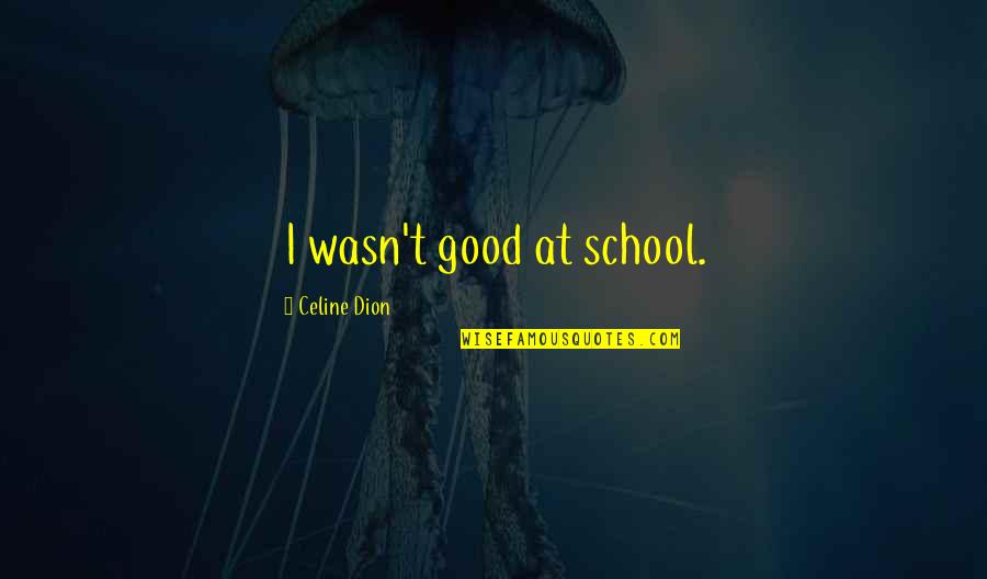 Live Laugh Love Pray Quotes By Celine Dion: I wasn't good at school.