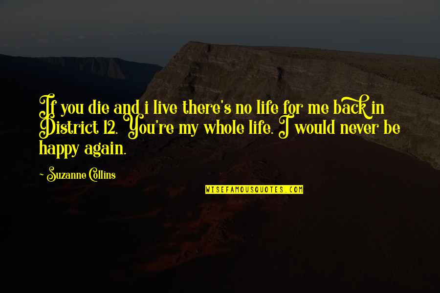 Live Life For Me Quotes By Suzanne Collins: If you die and i live there's no