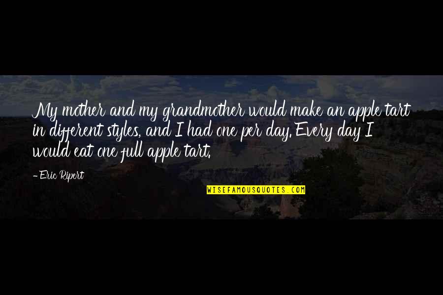 Live Life Like King Size Quotes By Eric Ripert: My mother and my grandmother would make an