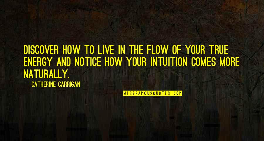 Live Quotes And Quotes By Catherine Carrigan: Discover how to live in the flow of