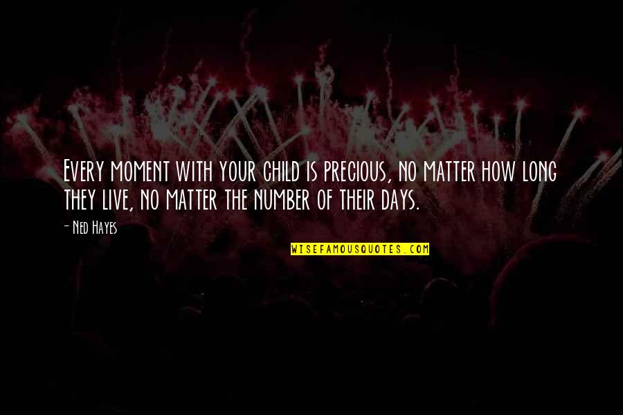 Live They Quotes By Ned Hayes: Every moment with your child is precious, no