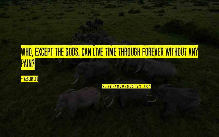 Live Through The Pain Quotes By Aeschylus: Who, except the gods, can live time through