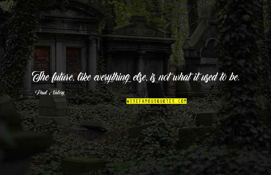 Live Wild Young And Free Quotes By Paul Valery: The future, like everything else, is not what