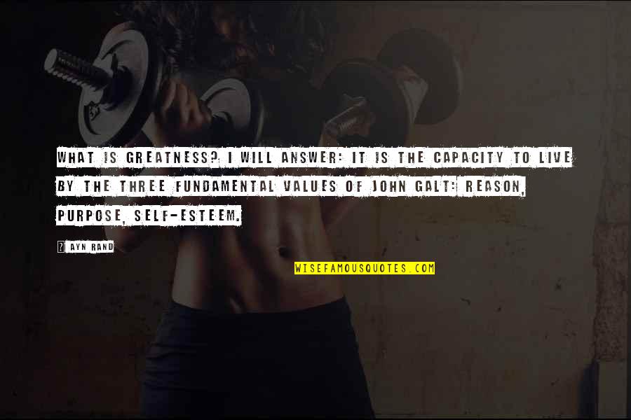 Live With A Purpose Quotes By Ayn Rand: What is greatness? I will answer: it is