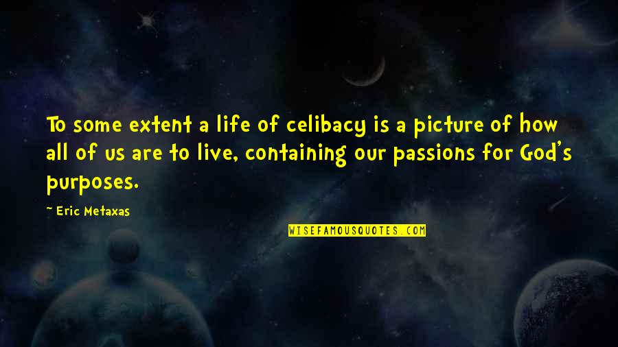 Live Your Passions Quotes By Eric Metaxas: To some extent a life of celibacy is Live Your Passions Quotes By Eric Metaxas: To some extent a life of celibacy is