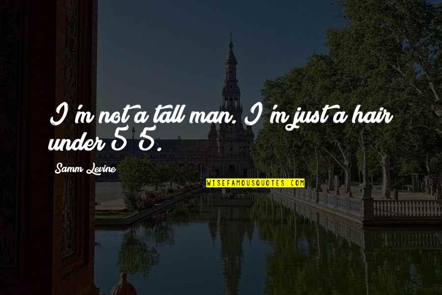 Livelong Day Quotes By Samm Levine: I'm not a tall man. I'm just a Livelong Day Quotes By Samm Levine: I'm not a tall man. I'm just a
