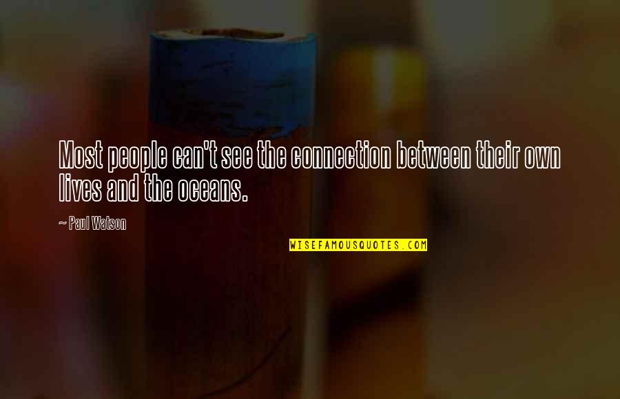 Lives Between Lives Quotes By Paul Watson: Most people can't see the connection between their