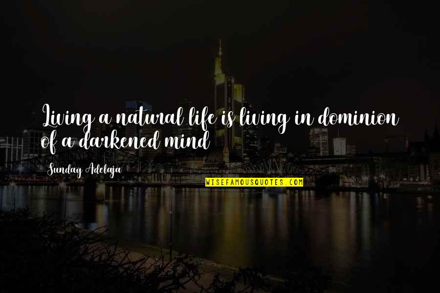 Living A Natural Life Quotes By Sunday Adelaja: Living a natural life is living in dominion
