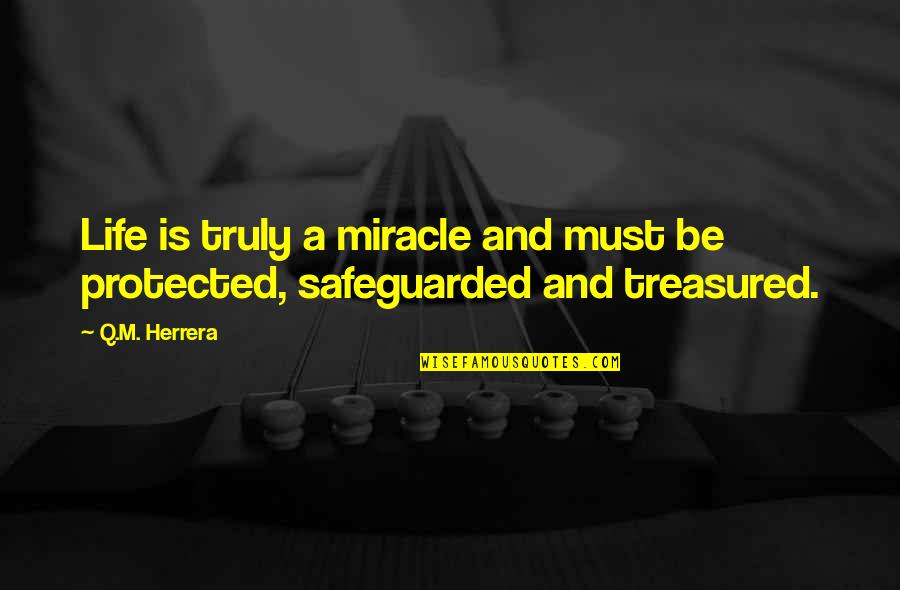 Living A Religious Life Quotes By Q.M. Herrera: Life is truly a miracle and must be