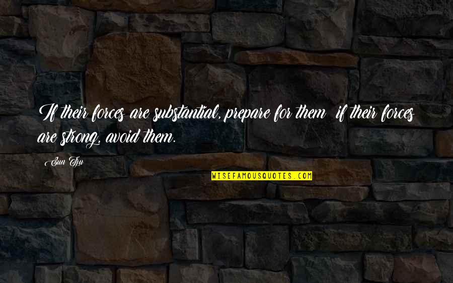 Living A Wild Life Quotes By Sun Tzu: If their forces are substantial, prepare for them;