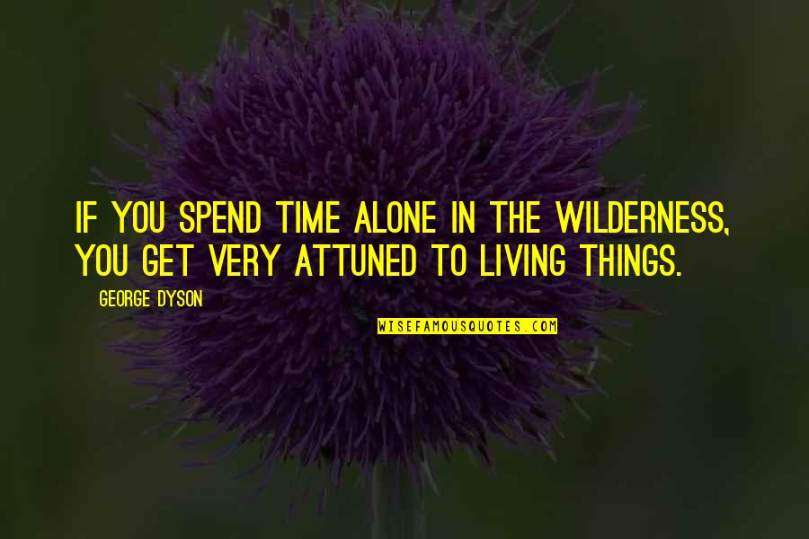 Living Alone Quotes By George Dyson: If you spend time alone in the wilderness,