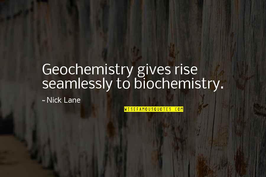 Living In A Nursing Home Quotes By Nick Lane: Geochemistry gives rise seamlessly to biochemistry.