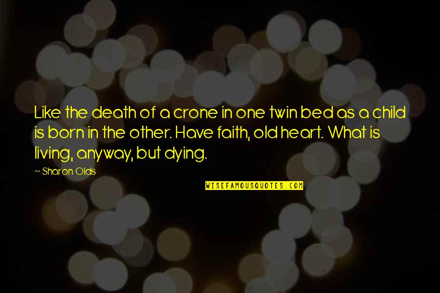 Living In Faith Quotes By Sharon Olds: Like the death of a crone in one