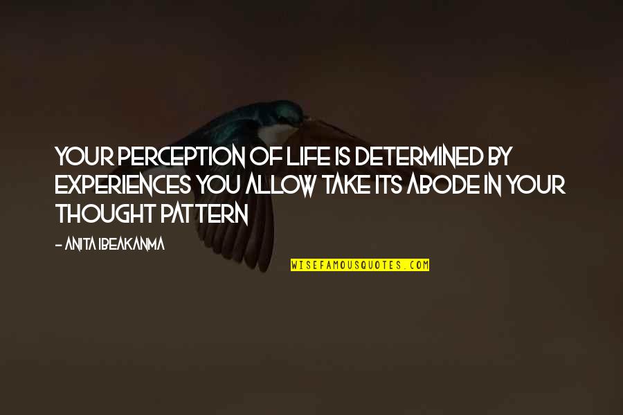 Living In Life Quotes By Anita Ibeakanma: Your perception of life is determined by experiences