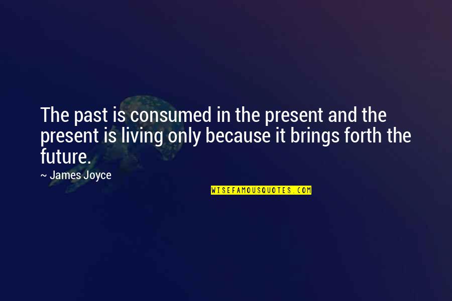 Living In The Past Not The Present Quotes By James Joyce: The past is consumed in the present and