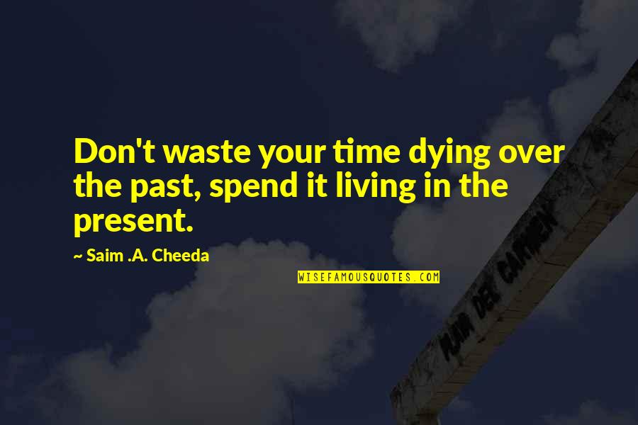 Living In The Past Not The Present Quotes By Saim .A. Cheeda: Don't waste your time dying over the past,