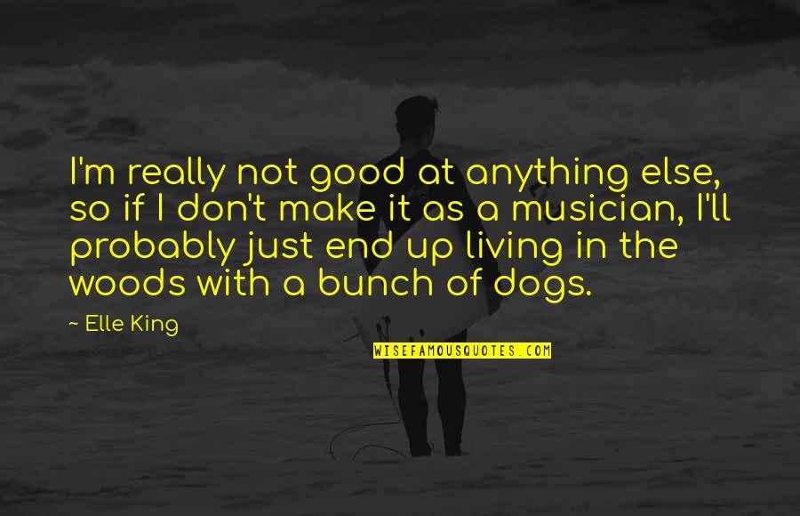 Living It Up Quotes By Elle King: I'm really not good at anything else, so