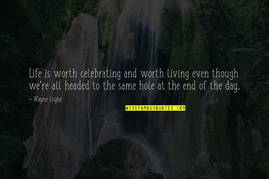 Living Life Day By Day Quotes By Wayne Coyne: Life is worth celebrating and worth living even