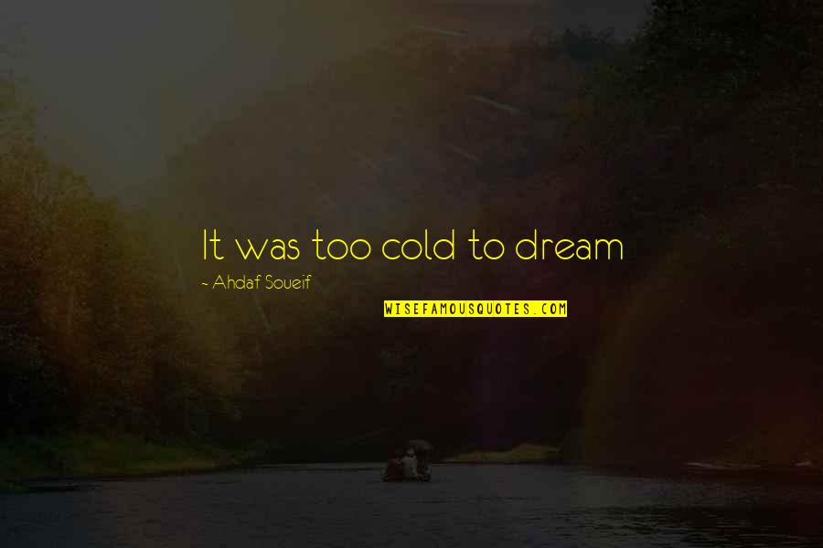 Living Nightmare Quotes By Ahdaf Soueif: It was too cold to dream