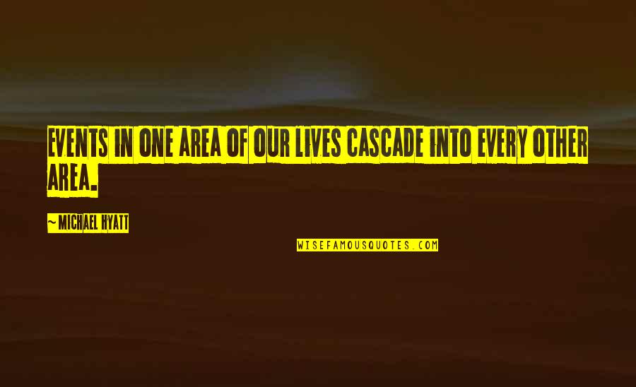 Living Our Life Quotes By Michael Hyatt: Events in one area of our lives cascade