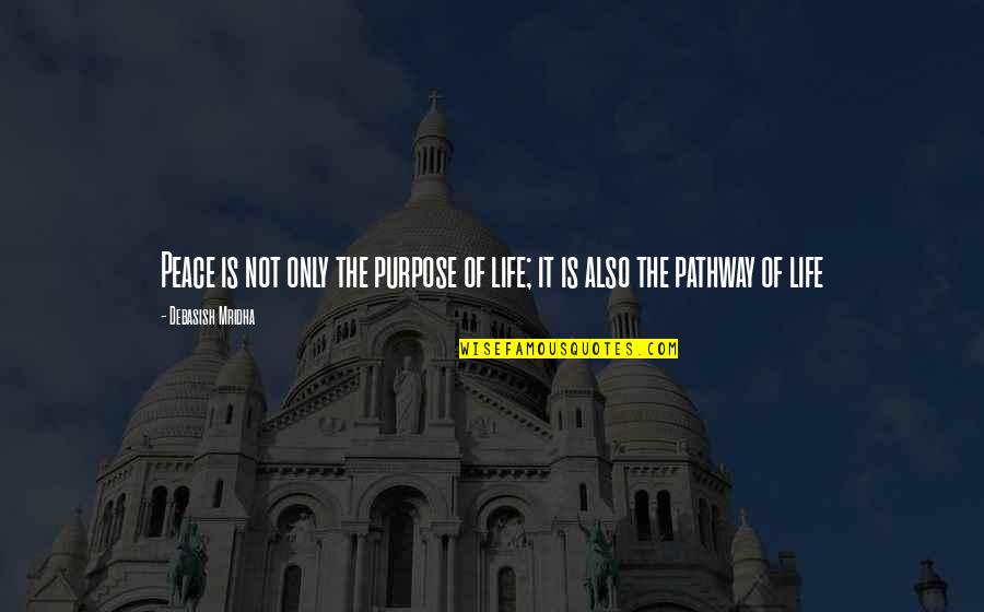 Living Raw Quotes By Debasish Mridha: Peace is not only the purpose of life;