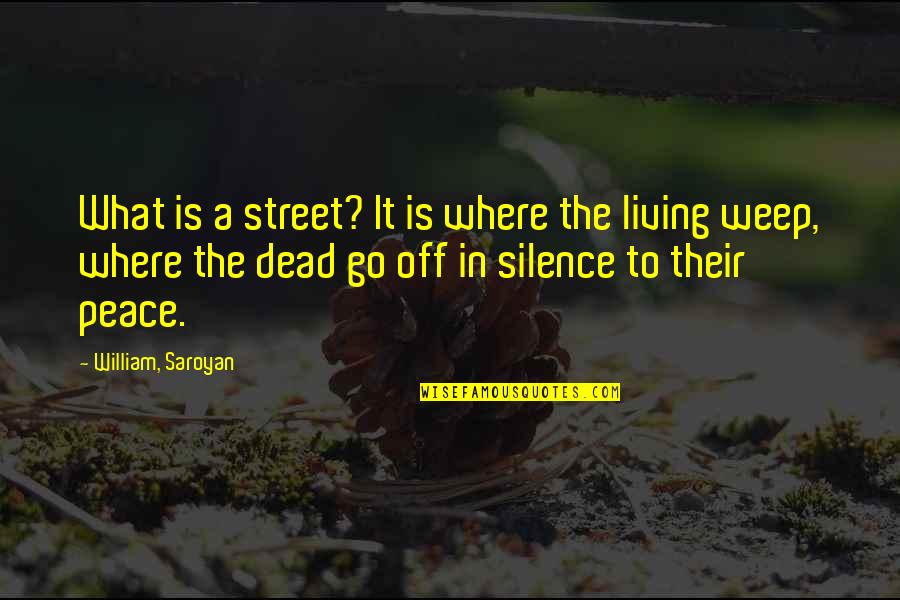 Living Up The Street Quotes By William, Saroyan: What is a street? It is where the