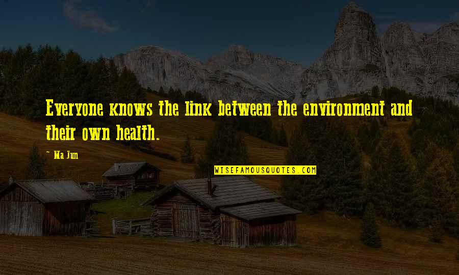 Living With A Free Spirit Quotes By Ma Jun: Everyone knows the link between the environment and
