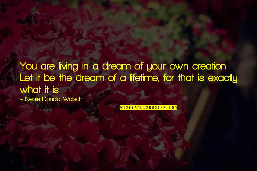 Living Your Dream Life Quotes By Neale Donald Walsch: You are living in a dream of your