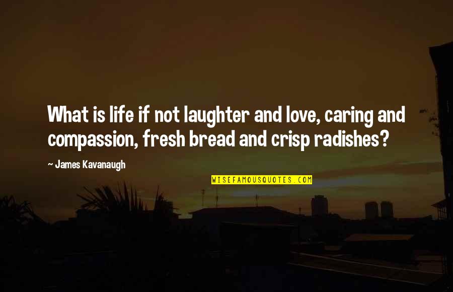 Living Your Life And Not Caring Quotes By James Kavanaugh: What is life if not laughter and love,