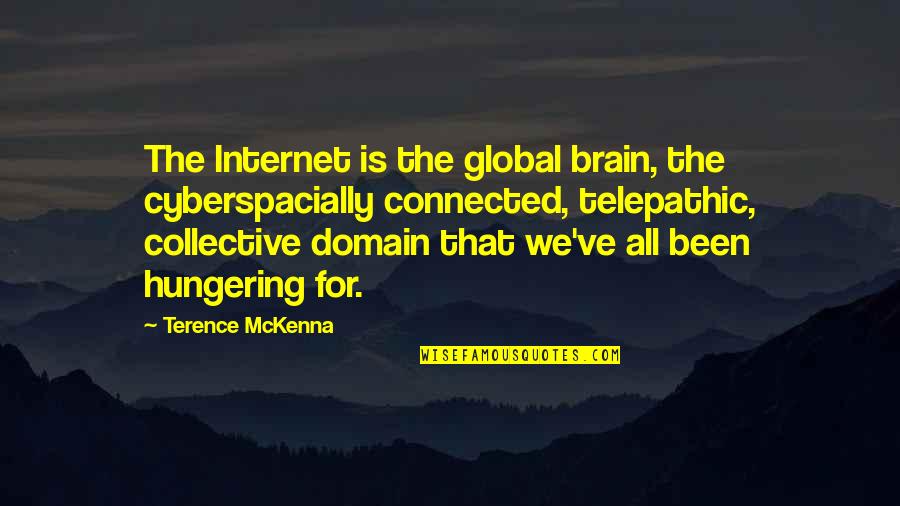 Living Your Life On Your Terms Quotes By Terence McKenna: The Internet is the global brain, the cyberspacially