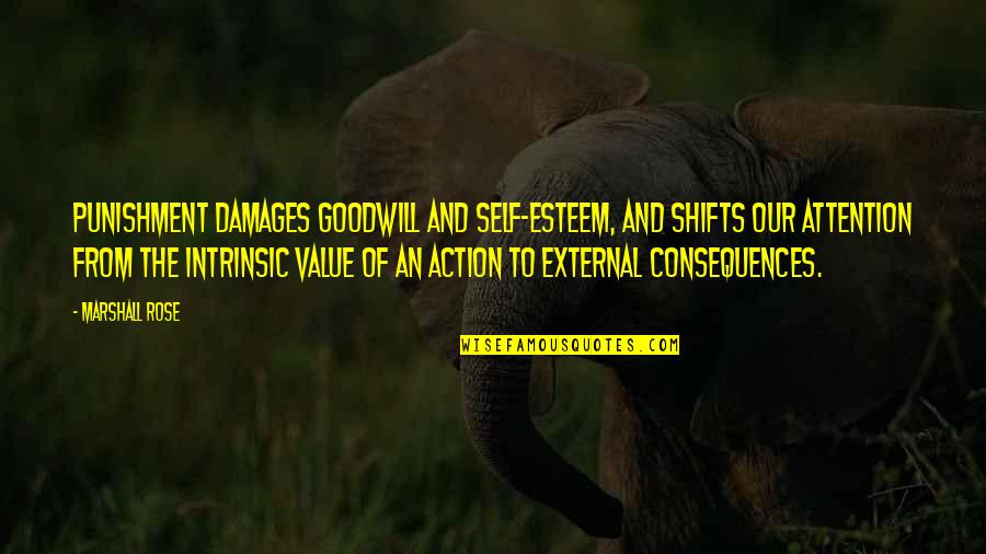 Liwayway Gawgaw Quotes By Marshall Rose: Punishment damages goodwill and self-esteem, and shifts our