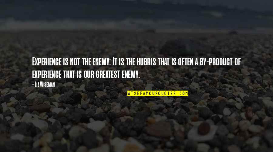 Liz Wiseman Quotes By Liz Wiseman: Experience is not the enemy: It is the Liz Wiseman Quotes By Liz Wiseman: Experience is not the enemy: It is the
