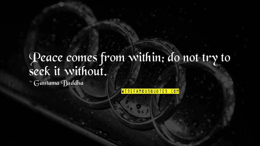 Lizard Licks Towing Quotes By Gautama Buddha: Peace comes from within; do not try to Lizard Licks Towing Quotes By Gautama Buddha: Peace comes from within; do not try to