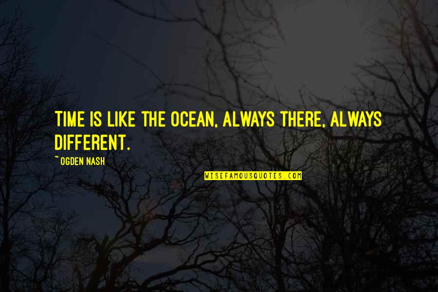 Lizotte Graphics Quotes By Ogden Nash: Time is like the ocean, always there, always