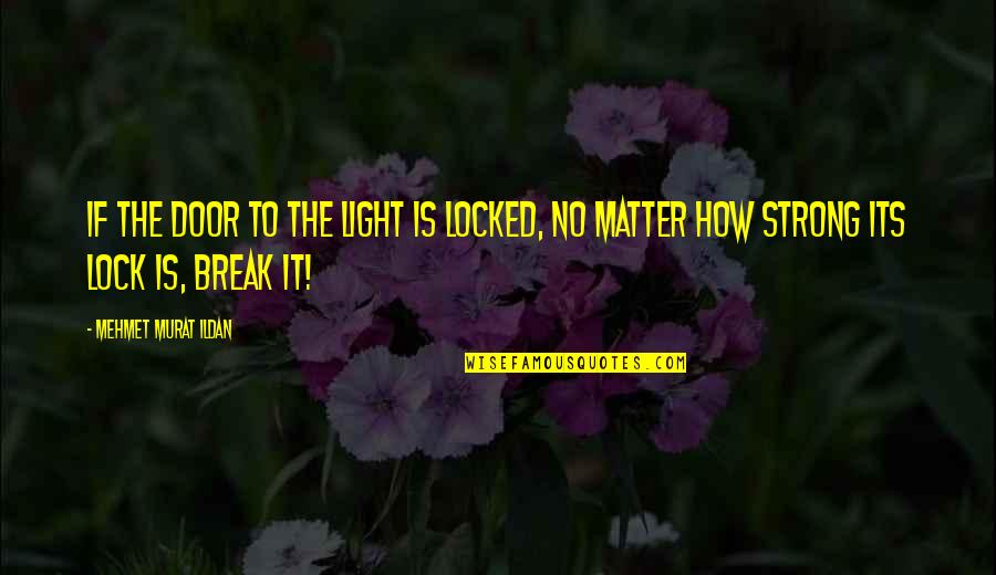 Ljupcenikolic Quotes By Mehmet Murat Ildan: If the door to the light is locked,