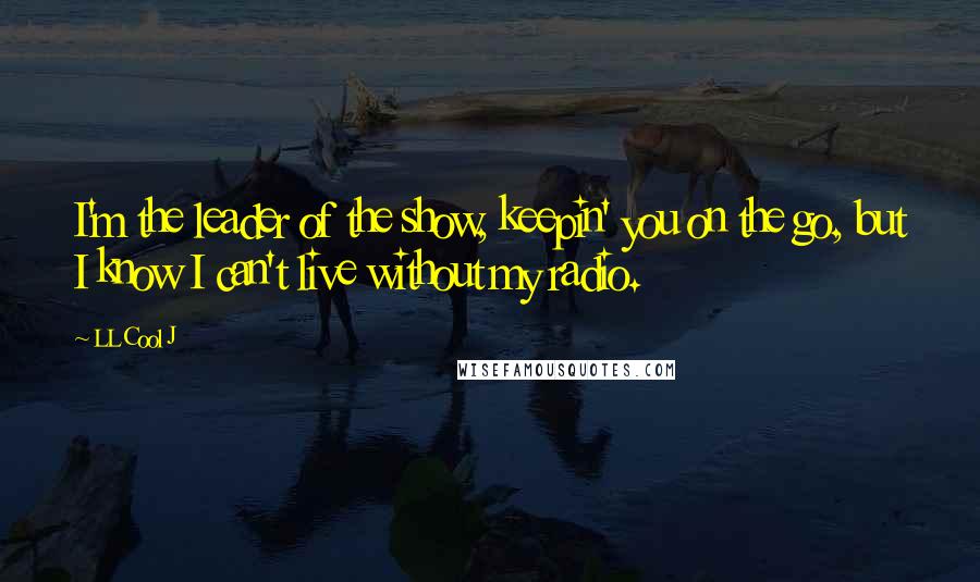 LL Cool J quotes: I'm the leader of the show, keepin' you on the go, but I know I can't live without my radio.
