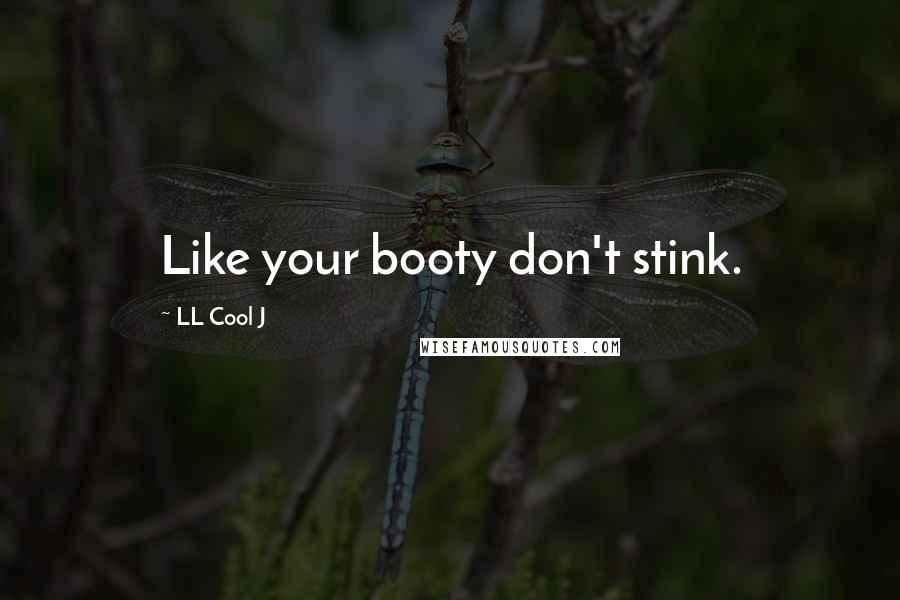 LL Cool J quotes: Like your booty don't stink.
