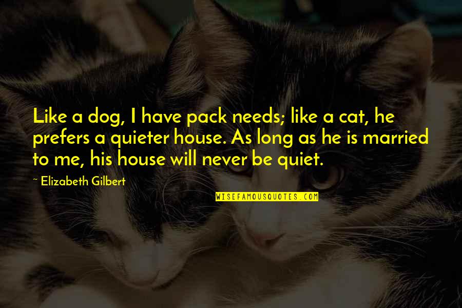 Llantas Nuevas Quotes By Elizabeth Gilbert: Like a dog, I have pack needs; like